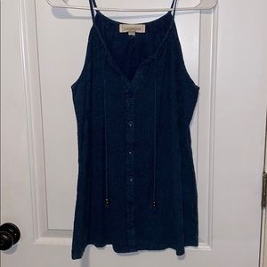 Luna Moon light navy blue tank top